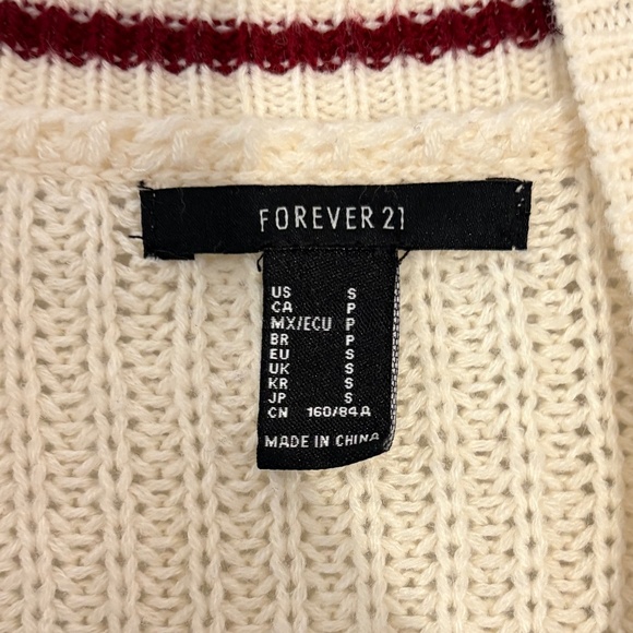 ⭐ Forever 21 Cream Knit Star Cardigan | Size S - Picture 3 of 4